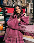 Pink Cross Mink Stroller