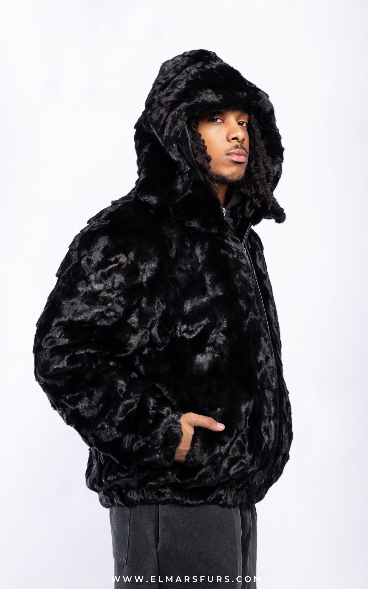 Diamond Mink Jacket w/ Detachable Hood – ElMar's Furs