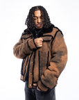Distressed Sheepskin Jacket