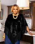 Sculptured Mink Poncho