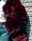 Burgundy Fox Jacket