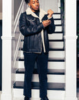 Coffee Bean Shearling Jacket