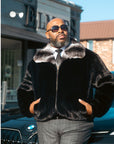 Men’s Full Skin Mink with Chinchilla Collar