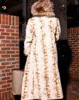 Cross Dyed Sheared Mink Stroller w/ Fox Collar