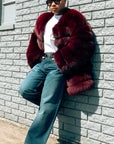 Burgundy Fox Jacket