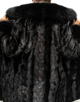 Sculptured Mink with Fox Trim