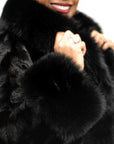 Sculptured Mink with Fox Trim