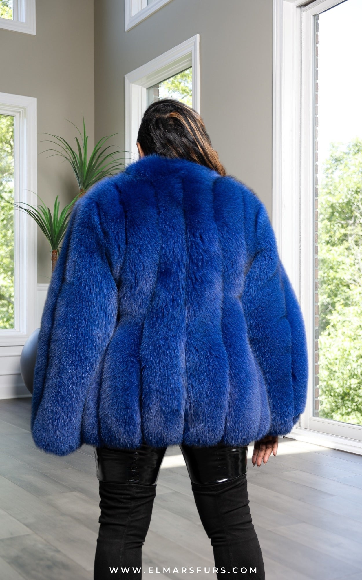 Electric Blue Fox Jacket – ElMar's Furs