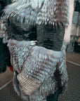 Mink and Silver Fox Stroller Knit Coat