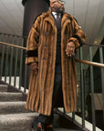 Whiskey and Black Mink Cross w/ Black Epaulettes on Shoulder and Wrist