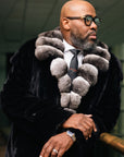 Ranch Mink Stroller w/ Chinchilla Collar and Lapel