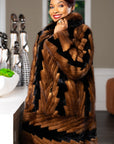 Women’s Two-Tone Whiskey Ranch Dyed Mink Stroller