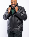 Leather Jacket w/ Sheared Mink Lining