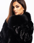 Ranch Mink Jacket with Black Fox