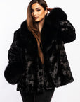 Ranch Mink Jacket with Black Fox