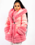 Puffer with Fox Trim
