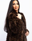 Mahogany Sculptured Full Length Mink