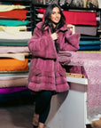 Pink Cross Mink Stroller