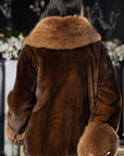 Remi Martin Dyed Let Out Mink with Fox Trim