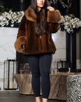 Remi Martin Dyed Let Out Mink with Fox Trim