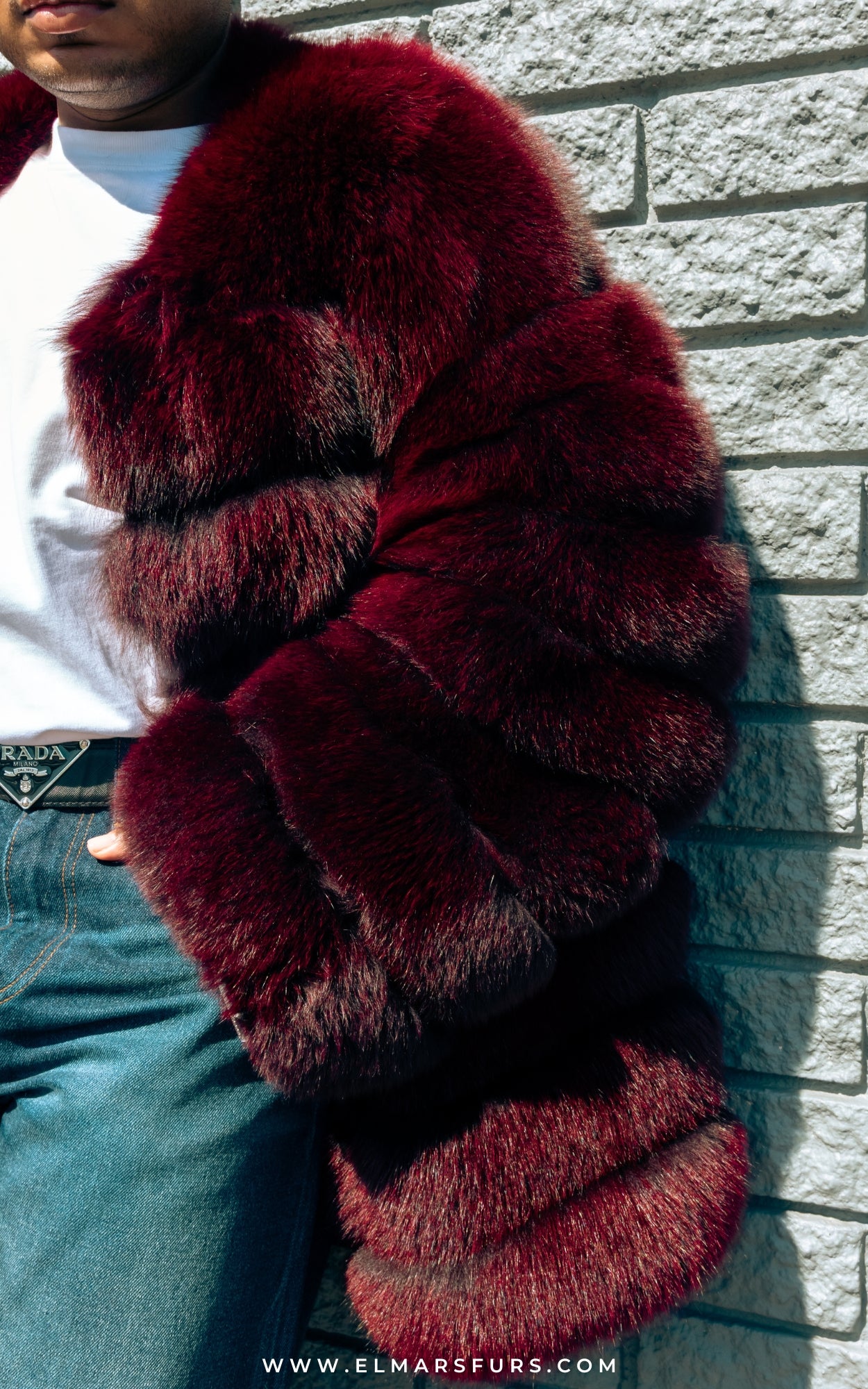Burgundy Fox Jacket