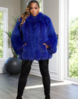 Electric Blue Fox Jacket