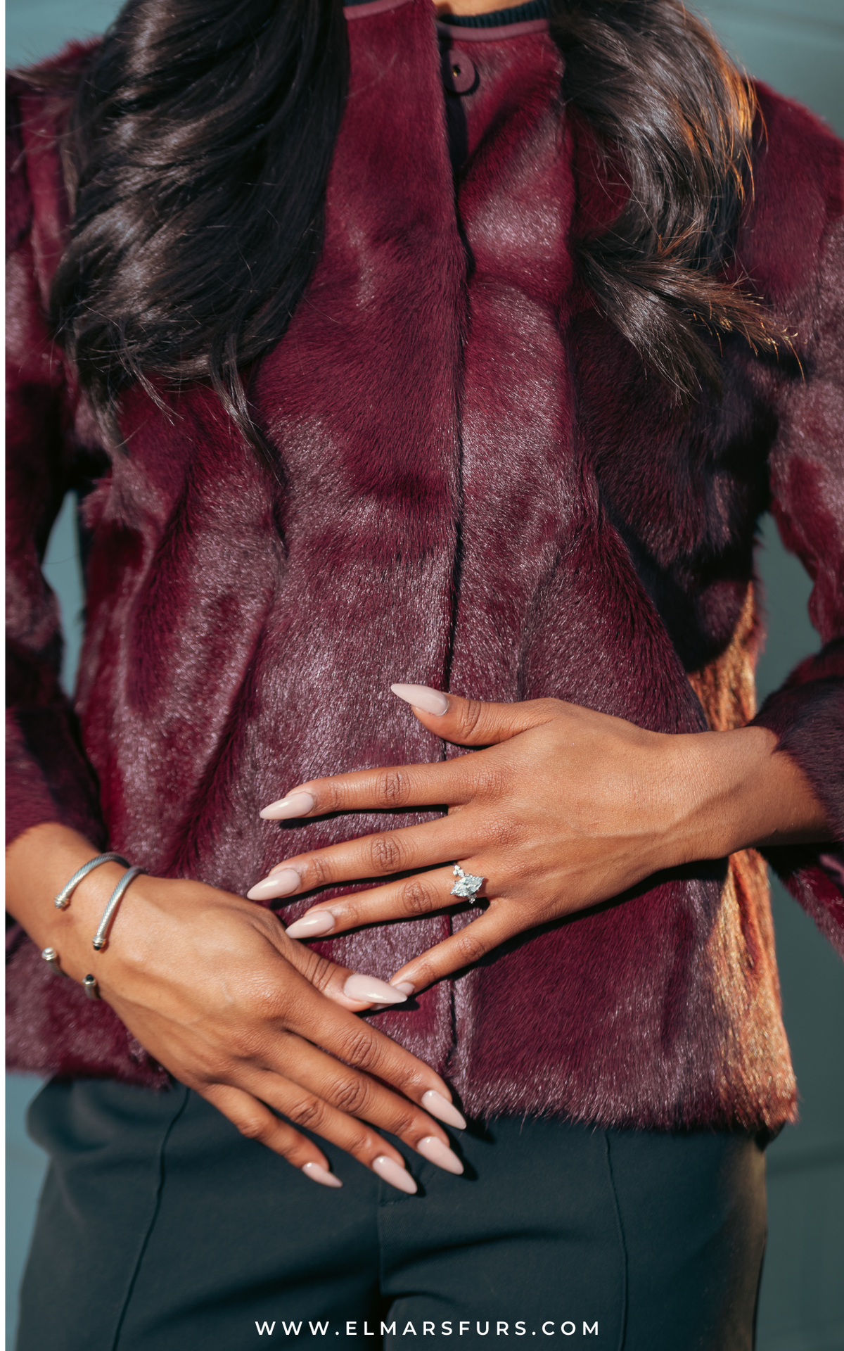 Burgundy Goat Skin Jacket