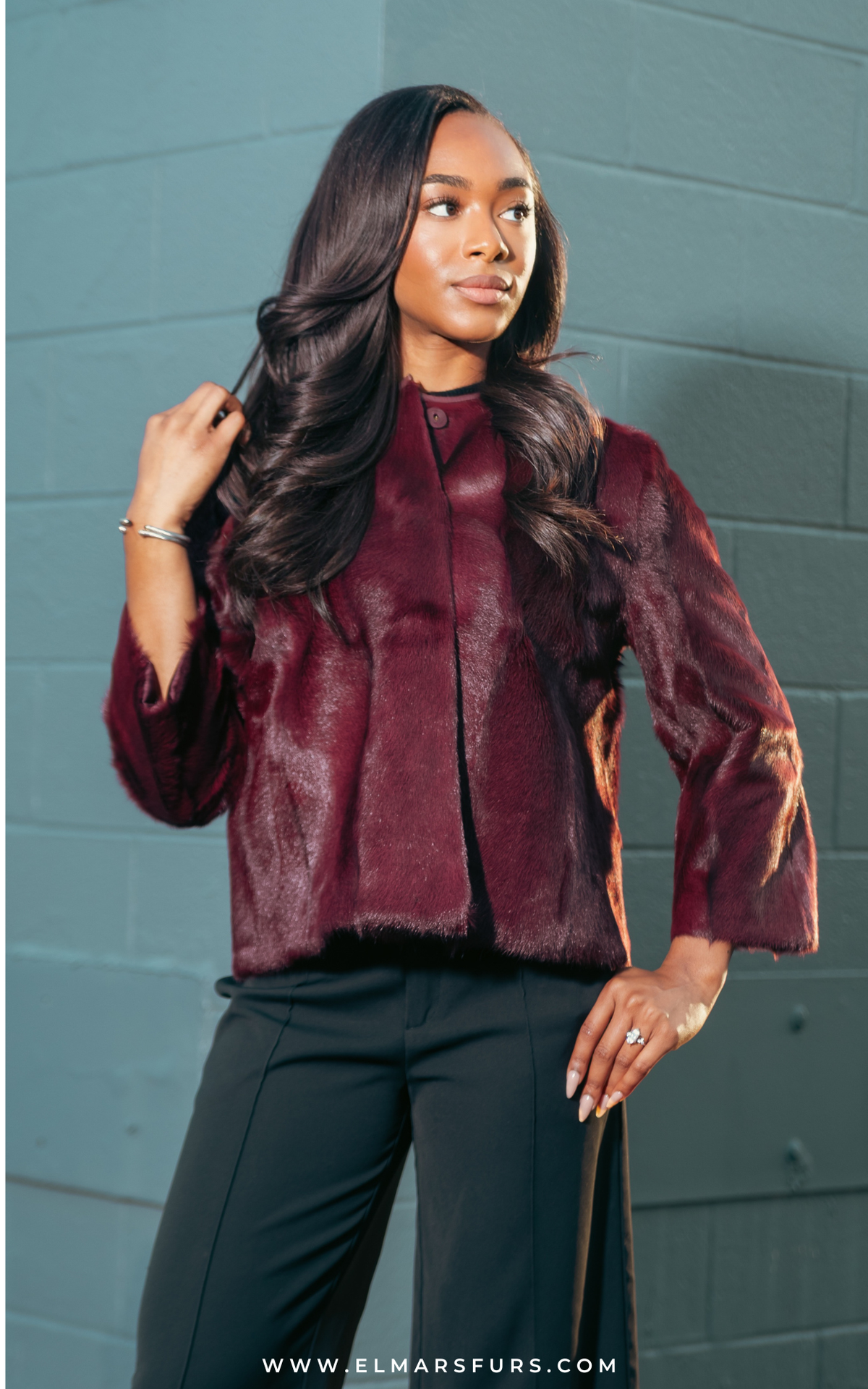 Burgundy Goat Skin Jacket