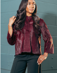 Burgundy Goat Skin Jacket