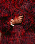 Wine Tibetan Lamb Coat