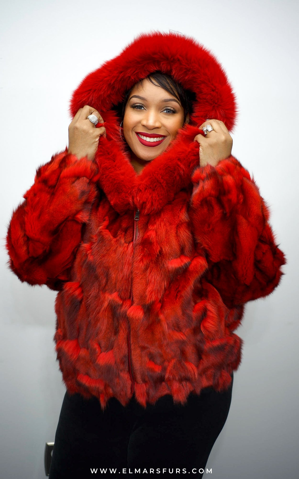 ジャケット・アウター FW12 Poeme Bohemien - Hooded Coat 48 Fox Bomber with Hood – ElMar's Furs