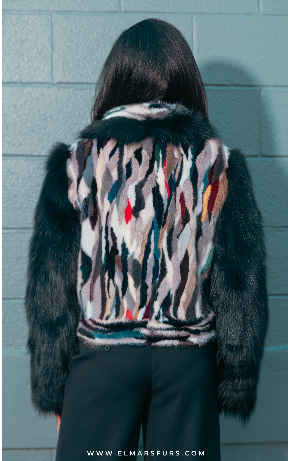 Sculptured Multi Mink + Fox Trim Jacket