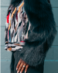Sculptured Multi Mink + Fox Trim Jacket