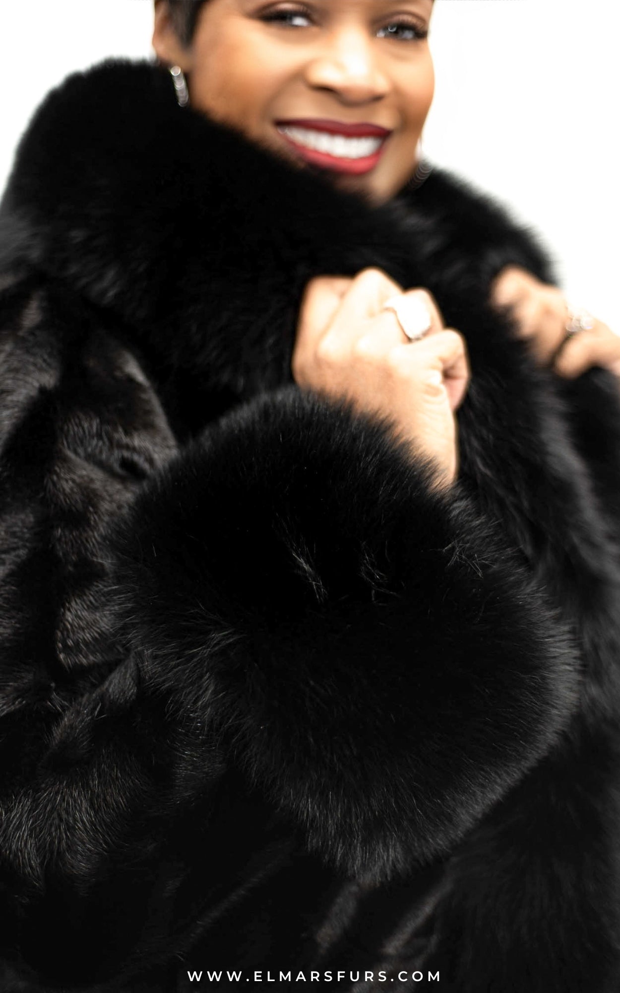 Sculptured Mink with Fox Trim
