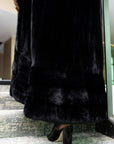 Ranch Fully Let Out Mink Coat w/ Sapphire Trim