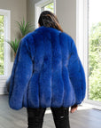 Electric Blue Fox Jacket