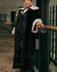 Ranch Fully Let Out Mink Coat w/ Sapphire Trim