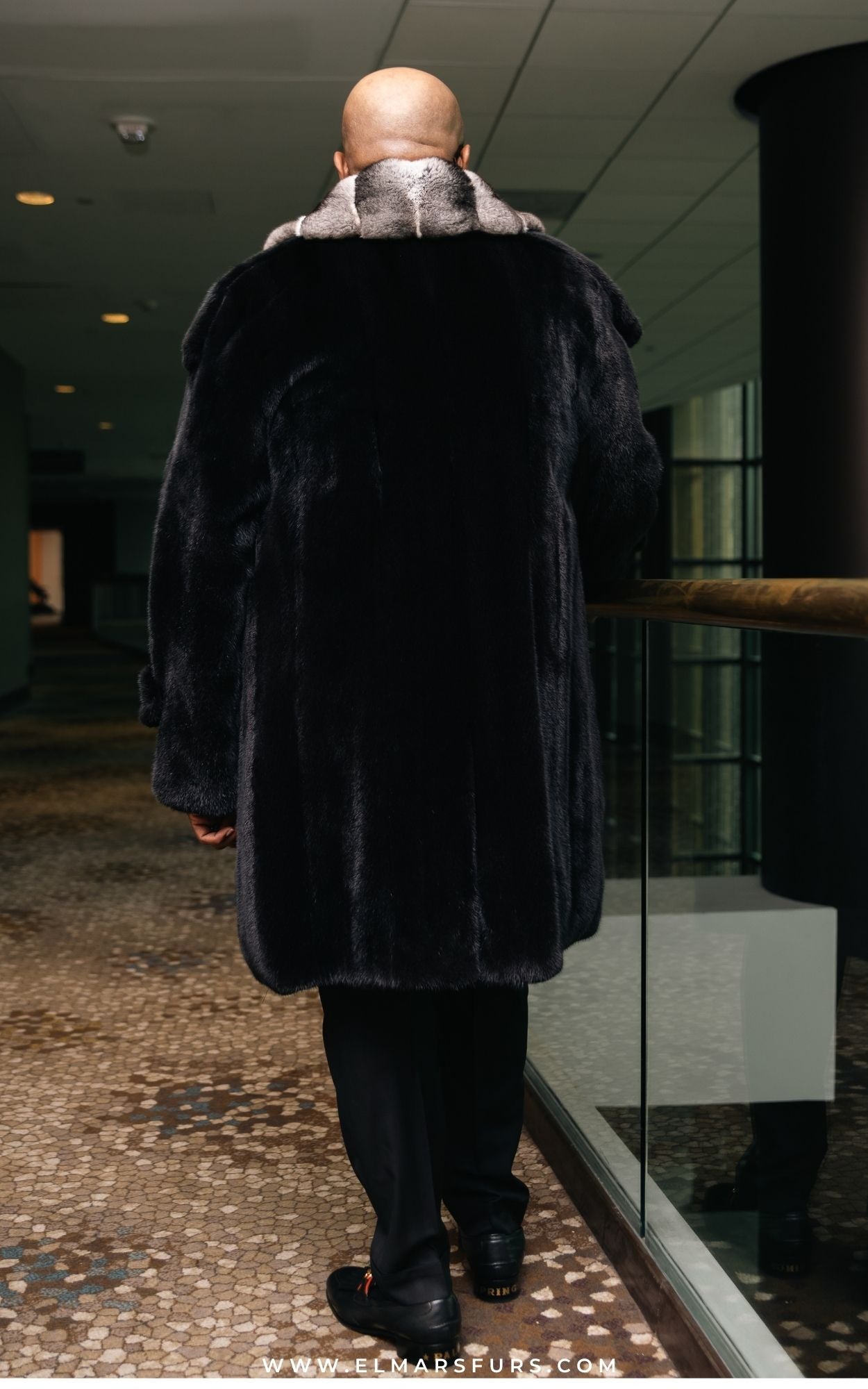 Ranch Mink Stroller w/ Chinchilla Collar and Lapel