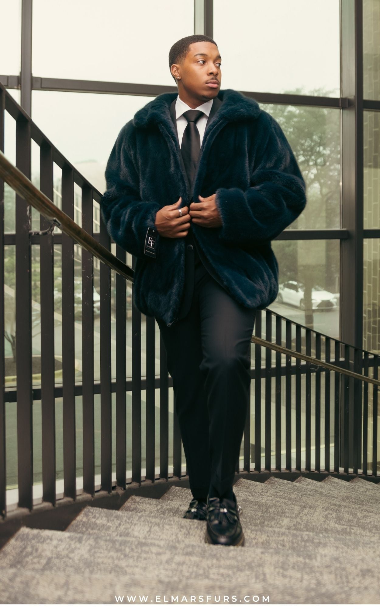 Navy Blue Fully Let Out Bomber