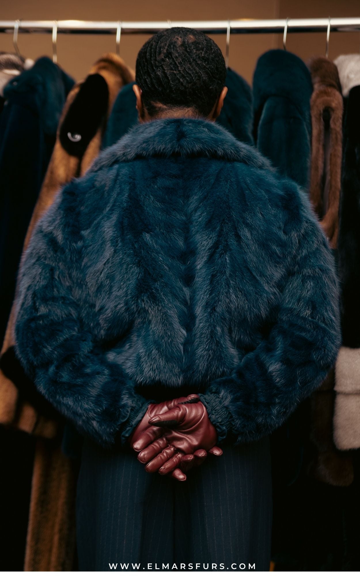 Blue Mink Chevron Bomber