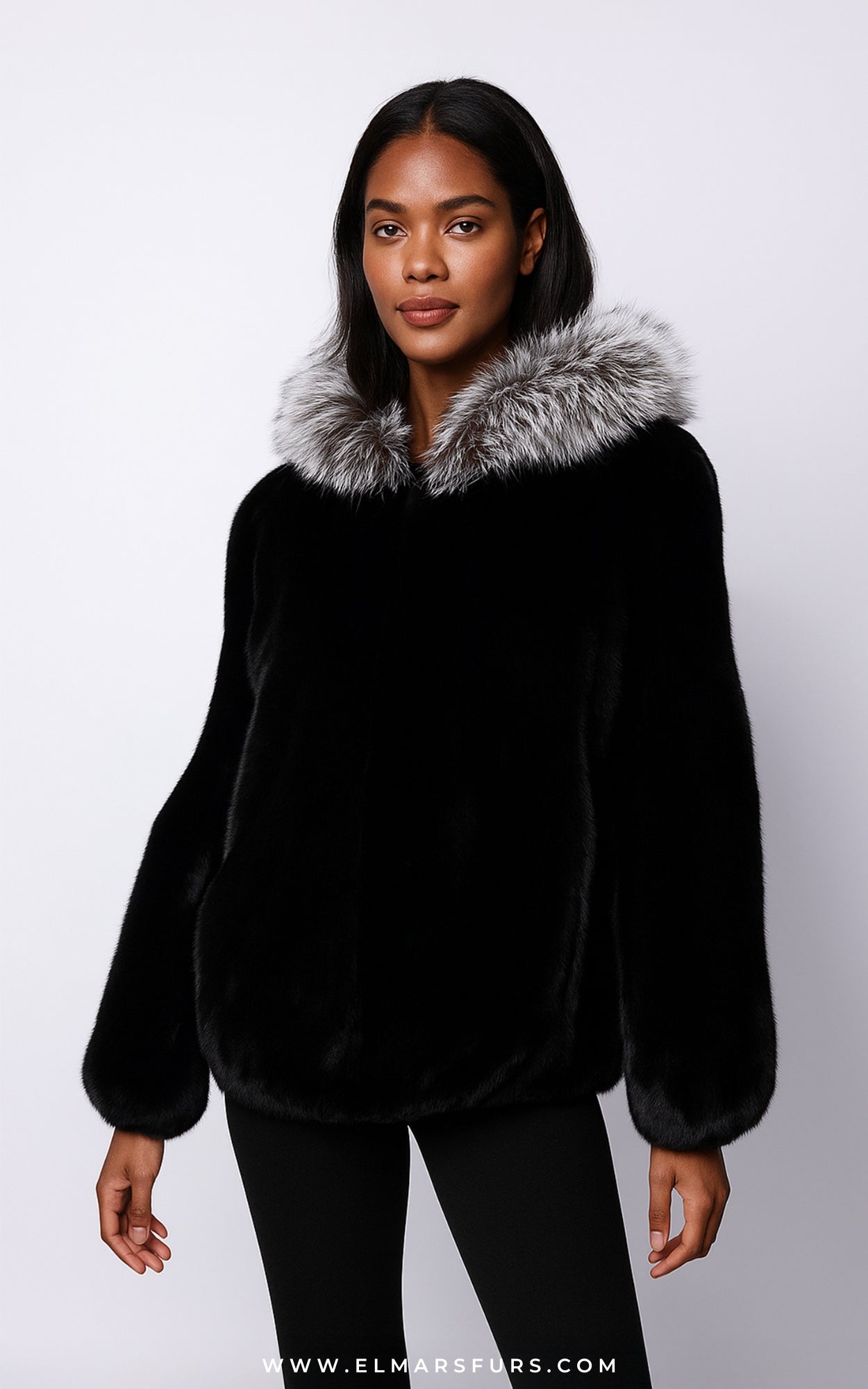 Ranch Dyed Fully Let Out Bomber with Fox Trim Hood